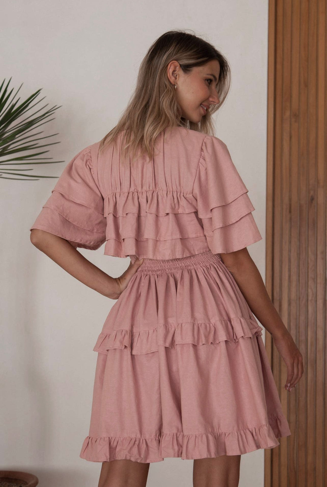 Rose Linen Dress